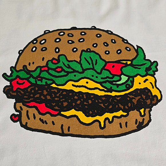 Uniqlo x Jason Polan Tee Burger YEEAAA! Art T shirt White L Mens SPRZ NY - Picture 2 of 14